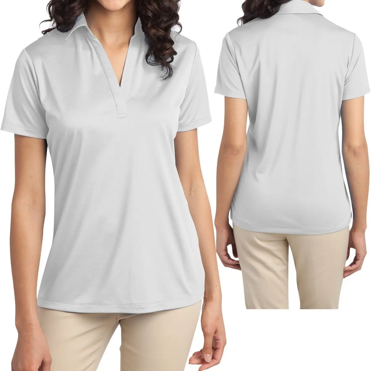 Áo thun cổ tim có thể phối được nhiều phong cách Áo thun đồng phục cổ tim