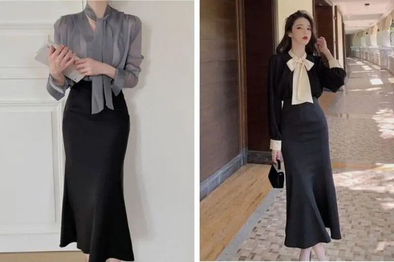 Chọn chân váy đồng phục cho Dáng người tam giác ngược