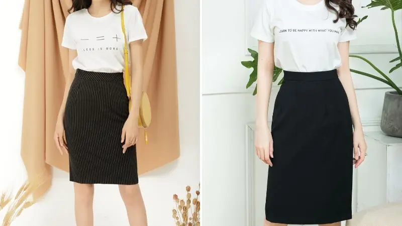 Phối Chân váy đồng phục với áo thun