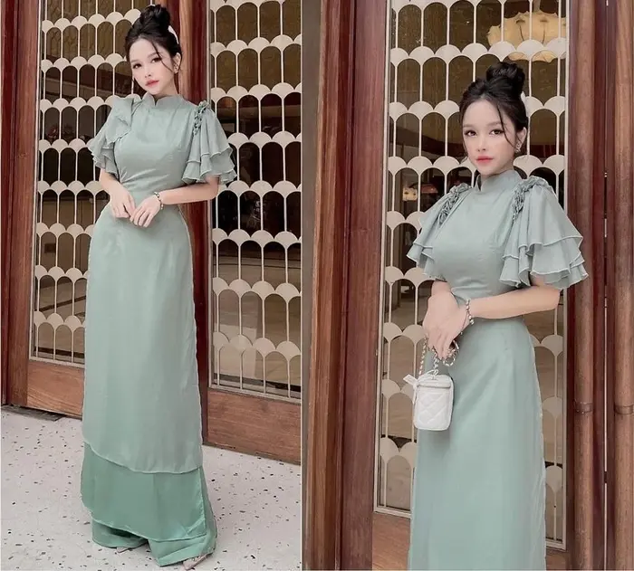 Áo dài tay cánh tiên