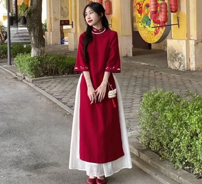 Áo dài Thiết kế dáng suông