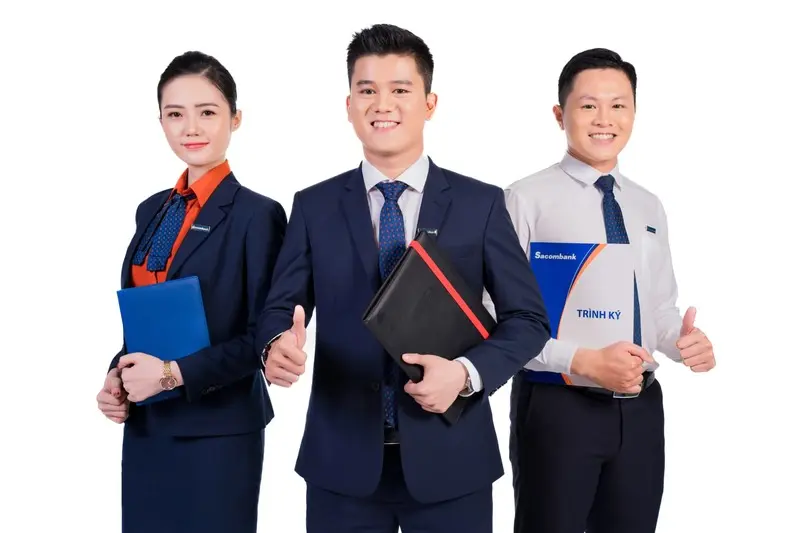 Sacombank giữ tông xanh dương chủ đạo Đồng phục ngân hàng Sacombank