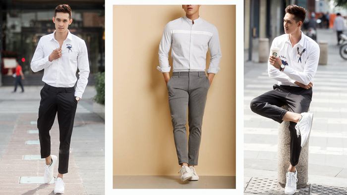 Đồng phục quần tây nam ống côn