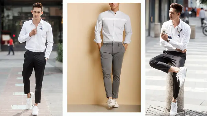 Đồng phục quần tây nam ống côn