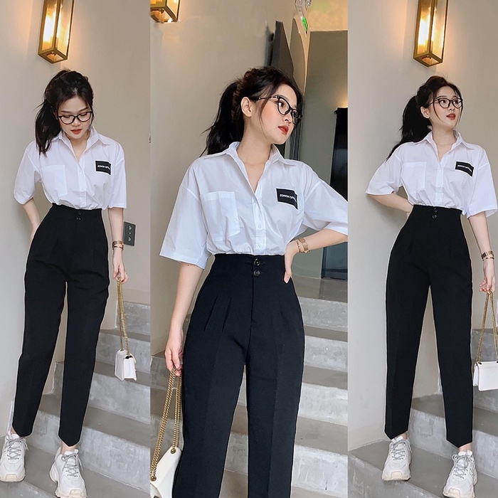 Quần tây lưng cao được ưa chuộng vì “hack dáng” Quần tây lưng cao