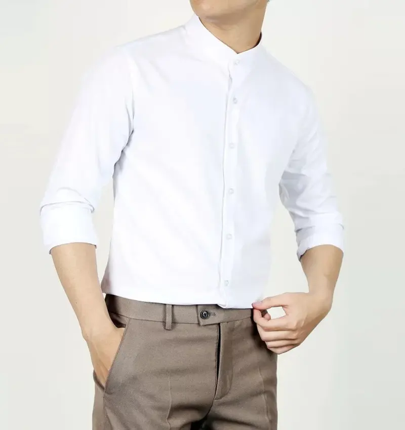 Đồng phục sơ mi nam cổ trụ