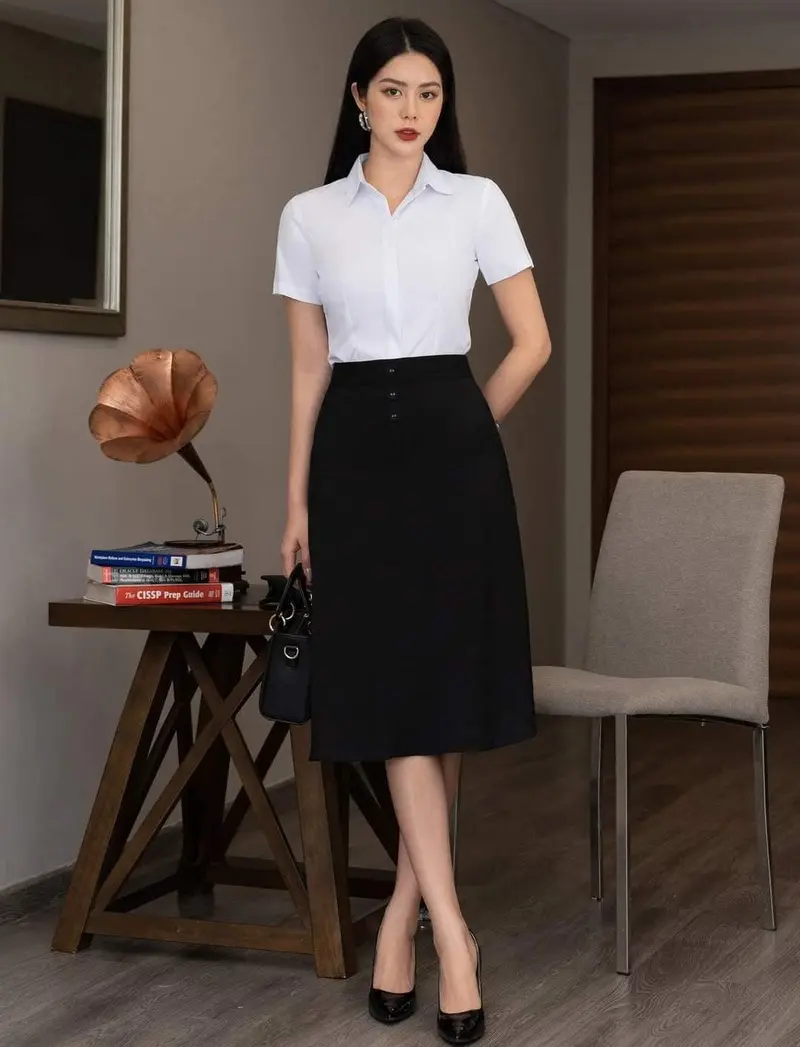 Đồng phục sơ mi nữ tay ngắn mang lại cảm giác dễ chịu, thoáng mát Đồng phục sơ mi nữ tay ngắn