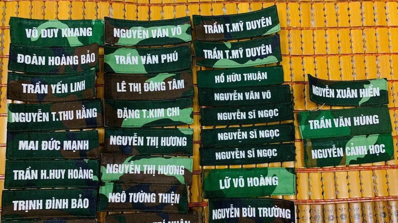 Bảng tên vải may